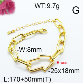 Fashion Brass Bracelet  F6B404616vhmv-J125