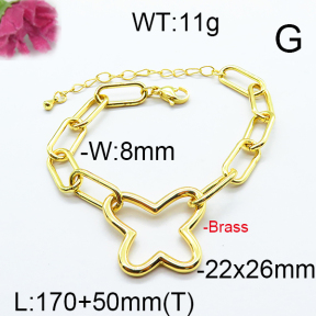 Fashion Brass Bracelet  F6B404617vhmv-J125