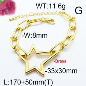 Fashion Brass Bracelet  F6B404619vhmv-J125