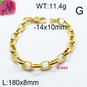 Fashion Brass Bracelet  F6B404624vhnv-J125