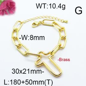 Fashion Brass Bracelet  F6B404625vhmv-J125