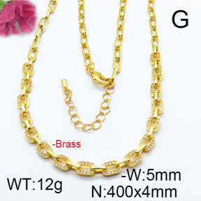 Fashion Brass Necklace  F6N403228ajvb-J125