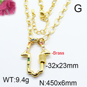Fashion Brass Necklace  F6N403230vila-J125