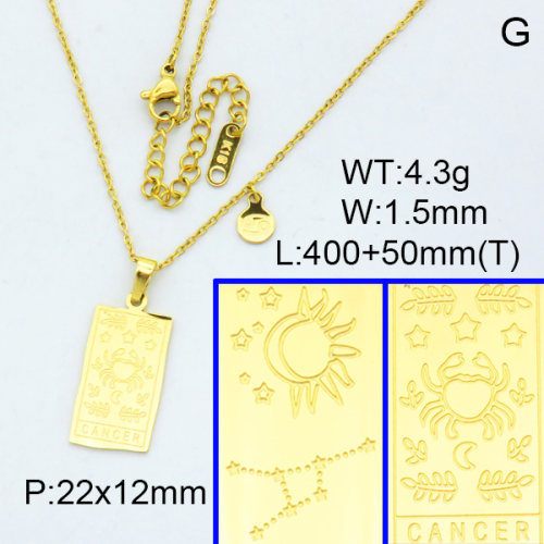 Stainless Steel Necklace  3N2001952vhha-066