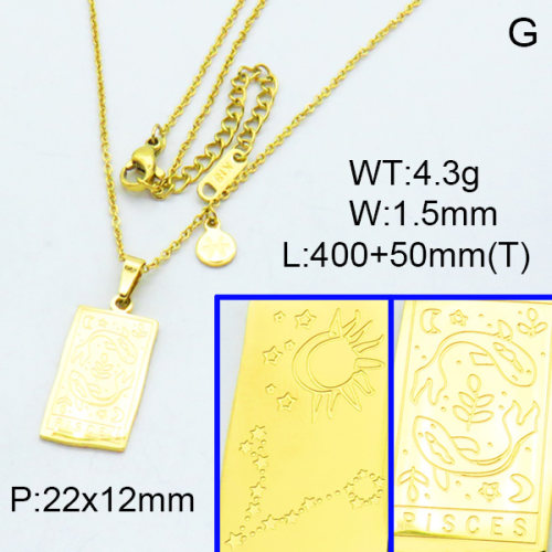 Stainless Steel Necklace  3N2001955vhha-066