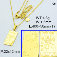 Stainless Steel Necklace  3N2001957vhha-066