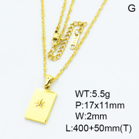 Stainless Steel Necklace  3N4001974vbpb-066