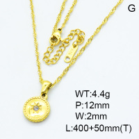 Stainless Steel Necklace  3N4001975vbpb-066