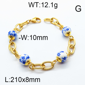 SS Bracelet 6B3001620bbov-464