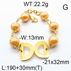 SS Bracelet 6B3001622bbov-464