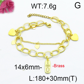 Fashion Brass Bracelet F5B400005vbpb-J71
