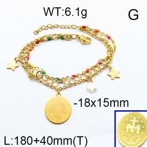 SS Bracelet  6B3001645bhbl-350