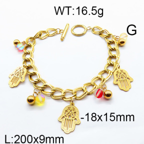 SS Bracelet  6B4002269bhbl-350