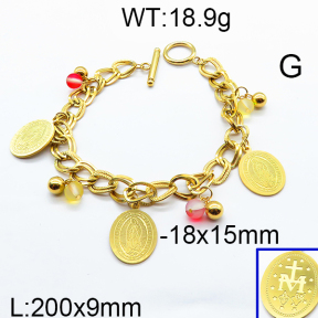 SS Bracelet  6B4002270bhbl-350