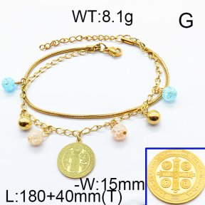 SS Bracelet  6B4002288bhbl-350