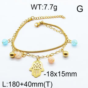 SS Bracelet  6B4002289bhbl-350