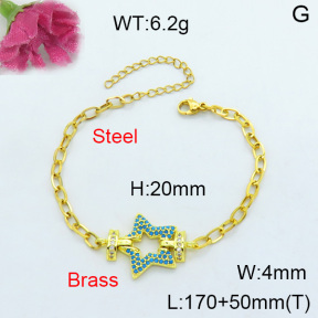 Fashion Brass Bracelet  F3B404009ahlv-J17