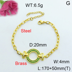 Fashion Brass Bracelet  F3B404011ahlv-J17