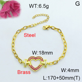 Fashion Brass Bracelet  F3B404012ahlv-J17