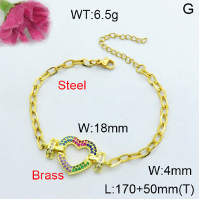 Fashion Brass Bracelet  F3B404013ahlv-J17