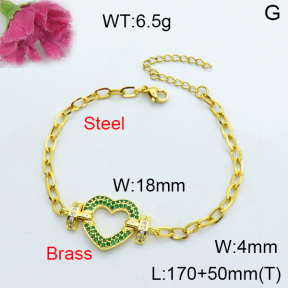 Fashion Brass Bracelet  F3B404014ahlv-J17