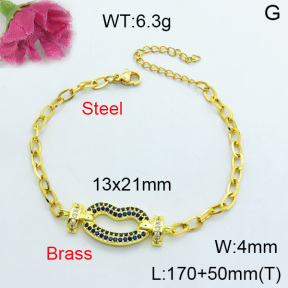 Fashion Brass Bracelet  F3B404016ahlv-J17