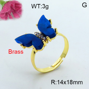 Fashion Brass Ring  F3R400376vbmb-J17