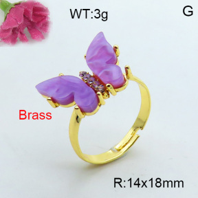 Fashion Brass Ring  F3R400377vbmb-J17