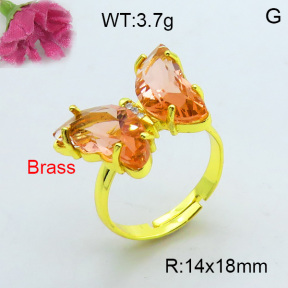Fashion Brass Ring  F3R400384vbnb-J17