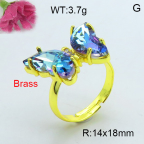 Fashion Brass Ring  F3R400386vbnb-J17