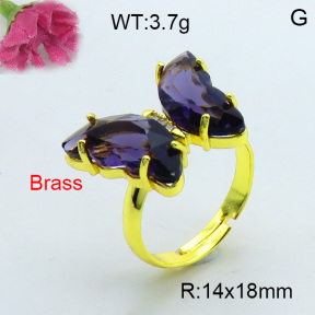 Fashion Brass Ring  F3R400387vbnb-J17