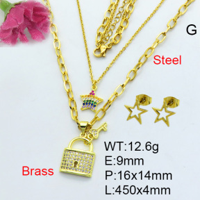 Fashion Brass Sets  F3S007038vihb-J17