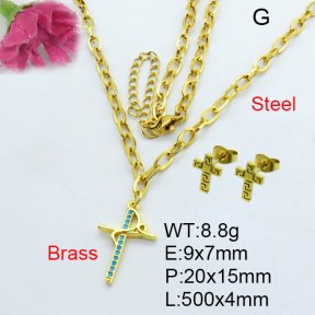 Fashion Brass Sets  F3S007040bhia-J17