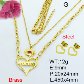 Fashion Brass Sets  F3S007044vhov-J17