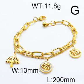 SS Bracelet  6B4002375vhha-434