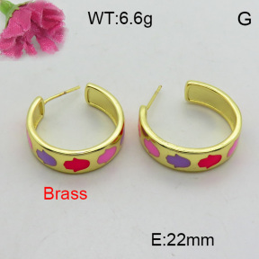 Fashion Brass Earrings  F3E300966bbov-L017