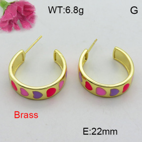Fashion Brass Earrings  F3E300970bbov-L017