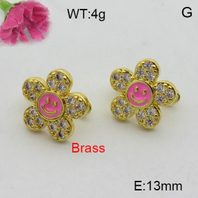 Fashion Brass Earrings  F3E402279bbov-L017