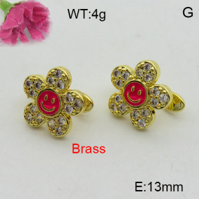 Fashion Brass Earrings  F3E402280bbov-L017