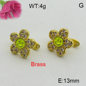 Fashion Brass Earrings  F3E402281bbov-L017