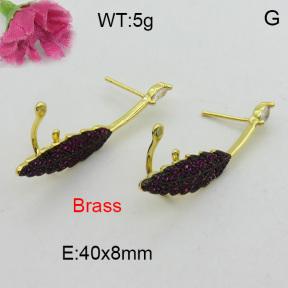 Fashion Brass Earrings  F3E402283bhva-L017