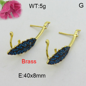 Fashion Brass Earrings  F3E402284bhva-L017