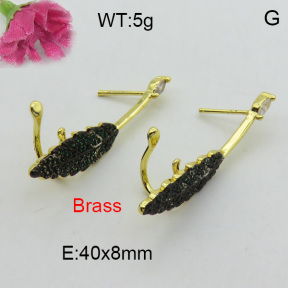 Fashion Brass Earrings  F3E402285bhva-L017