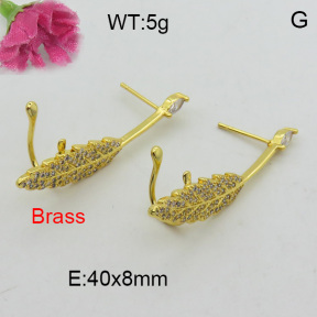 Fashion Brass Earrings  F3E402287bhva-L017