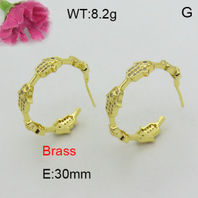 Fashion Brass Earrings  F3E402288bhva-L017