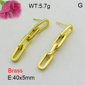 Fashion Brass Earrings  F3E402295bhia-L017