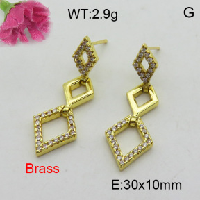 Fashion Brass Earrings  F3E402300vbpb-L017