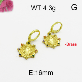 Fashion Brass Earrings  F5E400010bhia-J125