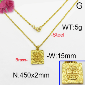 Fashion Brass Necklace  F5N200004vhha-J125
