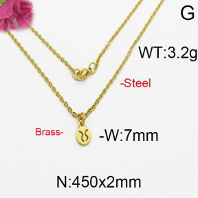 Fashion Brass Necklace  F5N200006vbnb-J125